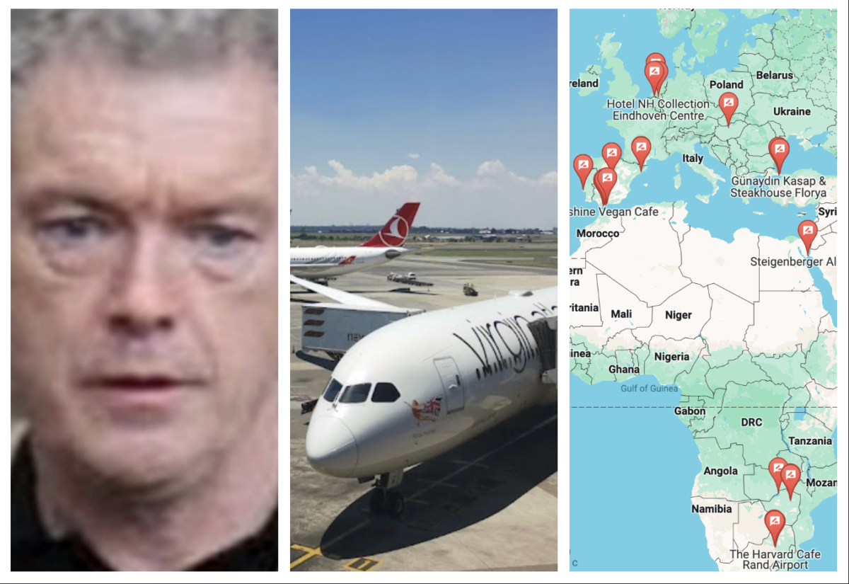 Cartel King Kinahan’s Google Reviews Expose Travel Partners